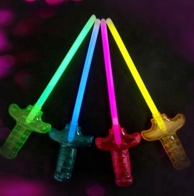 8 pulgadas de plástico Glow Espada Bastón Perfecto para el campamento ocasión y eventos de fiesta suministros