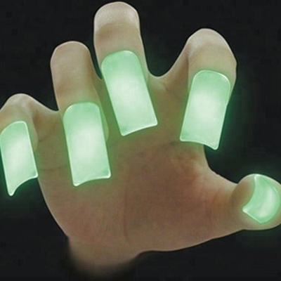 2 años Tiempo de caducidad Variados colores Glow Dedo Uña para Halloween