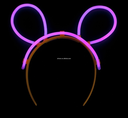 Banda de pelo fluorescente líquida de PE en colores variados para favores de fiesta 5 * 200mm